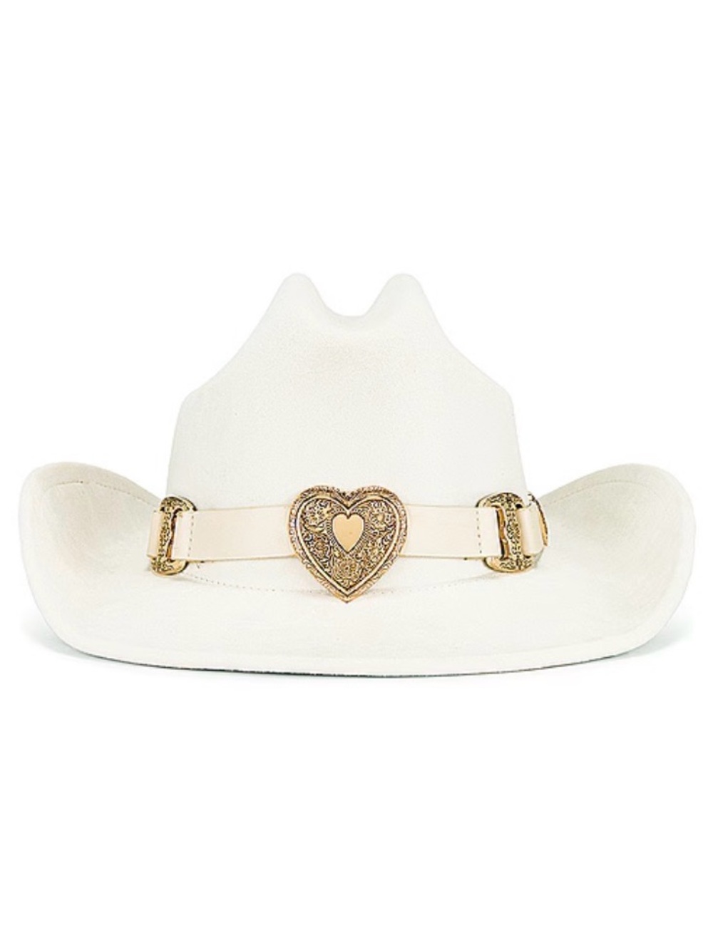 8 Other Reasons Gold Heart Cowboy Hat Ivory REVOLVE Bestseller boho cowgirl